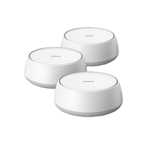 kit 3 routers inalámbrico mesh interior para hogar / doble banda wi fi 7 be3600 mbps / 2 puerto 2.5 gigabit wan/lan / 4 antenas internas / operación multi link mlo / administración mediante la app deco (ios, android) / homeshield