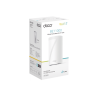 router inalámbrico mesh interior para hogar / triple banda wi fi 7 be9300 mbps / 2 puerto 2.5 gigabit wan/lan / 4 antenas internas / operación multi link mlo / administración mediante la app deco (ios, android) / homeshield