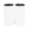 kit 2 routers inalámbricos mesh interior para hogar / doble banda wi fi 5 ac1200 mbps / 2 puerto gigabit wan/lan / 2 antenas internas / administración mediante la app deco (ios, android)
