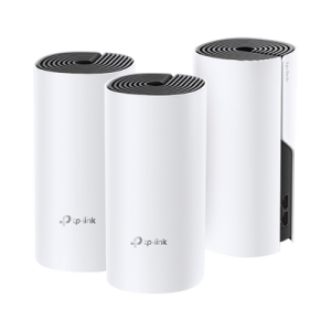 kit 3 routers inalámbricos mesh interior para hogar / doble banda wi fi 5 ac1200 mbps / 2 puerto gigabit wan/lan / 2 antenas internas / administración mediante la app deco (ios, android)