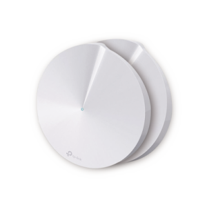 kit 2 routers inalámbricos mesh interior para hogar / doble banda wi fi 5 ac1300 mbps / 2 puerto gigabit wan/lan / 4 antenas internas / administración mediante la app deco (ios, android) / protección homecare
