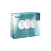 kit 3 routers inalámbricos mesh interior para hogar / doble banda wi fi 5 ac1300 mbps / 2 puerto gigabit wan/lan / 4 antenas internas / administración mediante la app deco (ios, android) / protección homecare