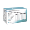 kit 3 routers inalámbricos mesh interior para hogar / doble banda wi fi 5 ac1900 mbps / 3 puerto gigabit wan/lan / 3 antenas internas / administración mediante la app deco (ios, android)