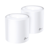 kit 2 routers inalámbricos mesh interior para hogar / doble banda wi fi 6 ax1800 mbps / 2 puerto gigabit wan/lan / 2 antenas internas / administración mediante la app deco (ios, android) / protección homeshield