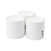 kit 3 routers inalámbricos mesh interior para hogar / doble banda wi fi 6 ax1800 mbps / 2 puerto gigabit wan/lan / 2 antenas internas / administración mediante la app deco (ios, android) / protección homeshield