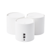 kit 3 routers inalámbricos mesh interior para hogar / doble banda wi fi 6 ax1800 mbps / 2 puerto gigabit wan/lan / 2 antenas internas / administración mediante la app deco (ios, android) / protección homeshield