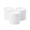 kit 3 routers inalámbricos mesh interior para hogar / doble banda wi fi 6 ax1800 mbps / 2 puerto gigabit wan/lan / 2 antenas internas / administración mediante la app deco (ios, android) / protección homeshield