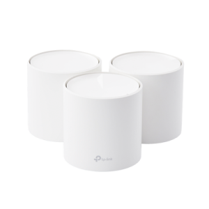 kit 3 routers inalámbricos mesh interior para hogar / doble banda wi fi 6 ax1800 mbps / 2 puerto gigabit wan/lan / 2 antenas internas / administración mediante la app deco (ios, android) / protección homeshield
