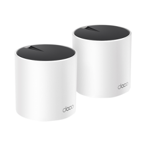 kit 2 routers inalámbricos mesh interior para hogar / doble banda wi fi 6 ax3000 mbps / 3 puerto gigabit wan/lan / 2 antenas internas / administración mediante la app deco (ios, android) / protección homeshield