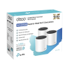 kit 3 routers inalámbricos mesh interior para hogar / doble banda wi fi 6 ax3000 mbps / 3 puerto gigabit wan/lan / 2 antenas internas / administración mediante la app deco (ios, android) / protección homeshield