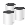 kit 3 routers inalámbricos mesh interior para hogar / doble banda wi fi 6 ax3000 mbps / 3 puerto gigabit wan/lan / 2 antenas internas / administración mediante la app deco (ios, android) / protección homeshield