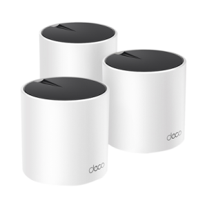 kit 3 routers inalámbricos mesh interior para hogar / doble banda wi fi 6 ax3000 mbps / 3 puerto gigabit wan/lan / 2 antenas internas / administración mediante la app deco (ios, android) / protección homeshield