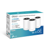 kit 3 routers inalámbricos mesh interior para hogar / doble banda wi fi 6e ax5400 mbps / 3 puerto gigabit wan/lan / 4 antenas internas / administración mediante la app deco (ios, android) / protección homeshield
