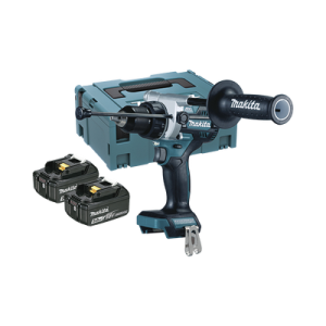 taladro combinado bl 18 v lxt 5.0 ah 130 nm. incluye 2 baterías 5.0 ah, cargador rápido y maletín makpac.