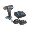 rotomartillo/taladro inalámbrico sin carbones, broquero de 1/2", 1,700 rpm, 18v, torque: 42 n.m c/2 bat. (1.5ah) y cargador.