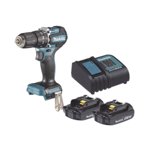 rotomartillo/taladro inalámbrico sin carbones, broquero de 1/2", 1,700 rpm, 18v, torque: 42 n.m c/2 bat. (1.5ah) y cargador.
