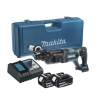 rotamartilló 18v, sds 0 1.200 rpm, 3 modos de trabajo, incluye 2 baterías de 3.0 ah, cargador y maletín.