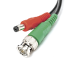 cable coaxial ( bnc rg59 ) + alimentación / siamÉs / 5 metros / 100 % cobre / para cámaras 4k / uso interior y exterior