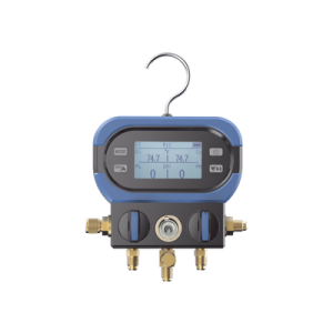 manifold digital dmaa 2 válvulas / sensor digital alta precisión / pantalla lcd retroiluminada / rango 14 a 800 psi (55 bar) / compatibilidad múltiples refrigerantes / diseño anti caídas / incluye 3 mangueras y adaptado