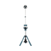 lampara con torre para iluminación inalambrica con tres cabezales multidireccionales , se extiende hasta 2.2 metros, utiliza batería lxt® litioâ€‘ion de 18v.