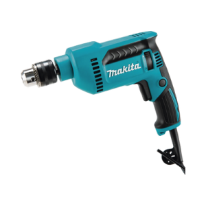 taladro de 120 vca con portabrocas de 1/2", velocidad variable de 0 a 3000 rpm, potencia 650 w. incluye llave de mandril