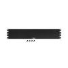 tapa ciega para rack estándar de 19in, plano, de acero, 2ur, color negro