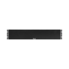 tapa ciega para rack estándar de 19in, plano, de acero, 2ur, color negro