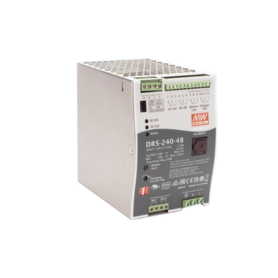 fuente de poder industrial de 240w con cargador de baterías, salida 48vcc, 5a, para montaje riel din fuente de poder industrial de 240w con cargador de baterías, salida 48vcc, 5a, para montaje riel din
