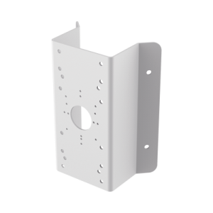 montaje de esquina para ptz turbohd o ip / uso en exterior / material de acero de carbono / color blanco