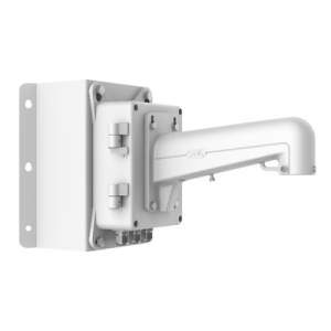 montaje de esquina con caja de conexión para domos ptz epcom y hikvision / fabricado con aleación de aluminio y acero