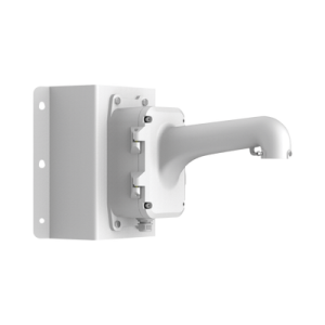 montaje de esquina con caja de conexión para domos ptz epcom y hikvision / fabricado con aleación de aluminio y acero