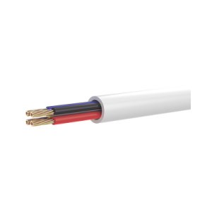 bobina de 100 metros de cable multifilar / cca / 4 x 22 awg / color blanco / pvc / ccam / uso en interior / aplicaciones en alarmas automatización