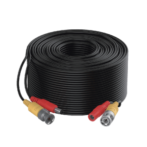 cable coaxial siames (mini rg59) + alimentación / 10 metros de distancia / cca / soporta 1080p (2 megapixel) hasta 4k (8 megapixel) / uso interior y exterior