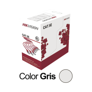bobina de cable utp 305 metros / cat5e (24 awg) / color gris / pvc (cm) / uso en interior / 100% cobre / aplicaciones de cctv y redes de datos
