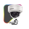 [dual light + colorvu] domo ip 8 megapixel / lente 2.8 mm / 30 mts ir + 30 mts luz blanca / microfono integrado / e s de audio / exterior ip67 / wdr 130 db / videoanaliticos (filtro de falsas alarmas) / captura facial / acusearch