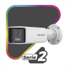 [flexvu] [protecciÓn activa] bala ip panorámica 4 megapixel / 2 lentes 2.8 mm (180°) / imagen a color 24/7 (colorvu) / poe / wdr 130° / ip67 / acusense / luz estroboscópica y alarma audible / 40 mts luz blanca / micro sd