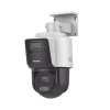 [tandemvu] ptz ip 4 megapixel con cámara panoramica 4 megapixel / 4x zoom / dual light (40 mts ir + 30 mts luz blanca) / acusense / ip66 / poe+ / darkfighter / micro sd / incluye base para techo o pared