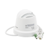 turret ip dual / térmica 1.8 mm (160 x 120) / Óptico 2 mm (4 megapixel) / detección de personas 53 mts / 15 mts ir / exterior ip67 / poe / termométrica / detección de temperatura / sirena y luz / micro sd 32 gb incluida