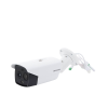 bala ip dual / térmica 6.9 mm (256 x 192) / Óptico 6.4 mm (4 megapixel) / 30 mts ir / exterior ip67 / poe / termométrica / detección de temperatura / sirena y luz intermitente integrada / micro sd