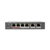 switch poe+ / no administrable / 3 puertos 10/100 mbps 802.3 af/at (30 w) + 1 puerto 10/100 mbps hi poe (60 w) / 2 puertos 10/100 mbps uplink / modo extendido hasta 300 metros / 60 w
