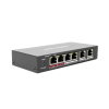 switch poe+ / no administrable / 3 puertos 10/100 mbps 802.3 af/at (30 w) + 1 puerto 10/100 mbps hi poe (60 w) / 2 puertos 10/100 mbps uplink / modo extendido hasta 300 metros / 60 w