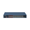 switch poe+ / no administrable / 24 puertos 10/100 mbps poe+ / 2 puertos 1000 mbps uplink / 1 puerto sfp uplink / modo extendido hasta 300 metros / 230 w