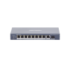 switch poe+ / no administrable / 7 puertos 1000 mbps 802.3 af/at (30 w) / 2 puertos 1000 mbps hi poe (90 w) / 1 puertos 1000 mbps uplink / 1 puerto sfp / modo extendido hasta 300 metros / 110 watts