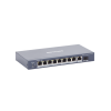 switch poe+ / no administrable / 7 puertos 1000 mbps 802.3 af/at (30 w) / 2 puertos 1000 mbps hi poe (90 w) / 1 puertos 1000 mbps uplink / 1 puerto sfp / modo extendido hasta 300 metros / 110 watts