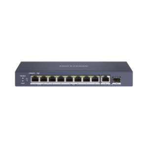 switch poe+ / no administrable / 7 puertos 1000 mbps 802.3 af/at (30 w) / 2 puertos 1000 mbps hi poe (90 w) / 1 puertos 1000 mbps uplink / 1 puerto sfp / modo extendido hasta 300 metros / 110 watts