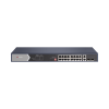 switch gigabit poe+ / no administrable / 16 puertos 1000 mbps poe+ (4 puertos poe++ 90 w) / 2 puertos 1000 mbps uplink + 2 puertos sfp de uplink / modo extendido hasta 300 metros / 225 w