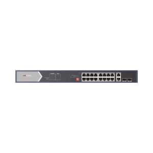 switch gigabit poe+ / no administrable / 16 puertos 1000 mbps poe+ (4 puertos poe++ 90 w) / 2 puertos 1000 mbps uplink + 2 puertos sfp de uplink / modo extendido hasta 300 metros / 225 w