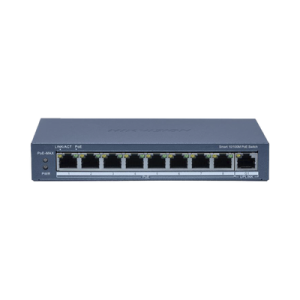 switch poe+ / monitoreable / 8 puertos 10/100 mbps poe+ / 1 puerto 1000 mbps uplink / configuración nube hik partner pro / modo extendido hasta 300 metros / 60 w