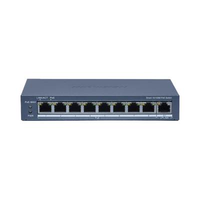 switch poe+ / monitoreable / 8 puertos 10/100 mbps poe+ / 1 puerto 1000 mbps uplink / configuración nube hik partner pro / modo extendido hasta 300 metros / 60 w switch poe+ / monitoreable / 8 puertos 10/100 mbps poe+ / 1 puerto 1000 mbps uplink / configuración nube hik partner pro / modo extendido hasta 300 metros / 60 w