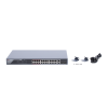 switch poe+ / monitoreable / 24 puertos 100 mbps poe+ / 2 puertos 1000 mbps + 2 puertos sfp de uplink (combo) / configuración nube hik partner pro / modo extendido hasta 300 metros / 370 watts